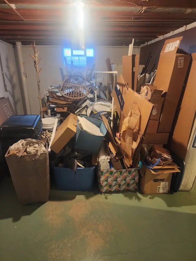 Roll-off dumpster container at job site for 20 Yard Dumpster Rental in Exeter